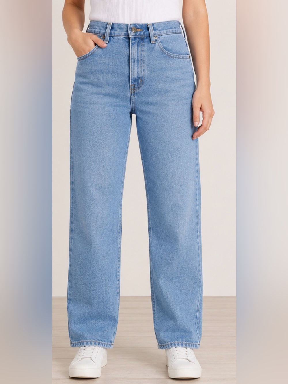 L.L.Bean Original Fit Jeans Women’s 12 Petite‎ Light Wash High Rise Straight Leg